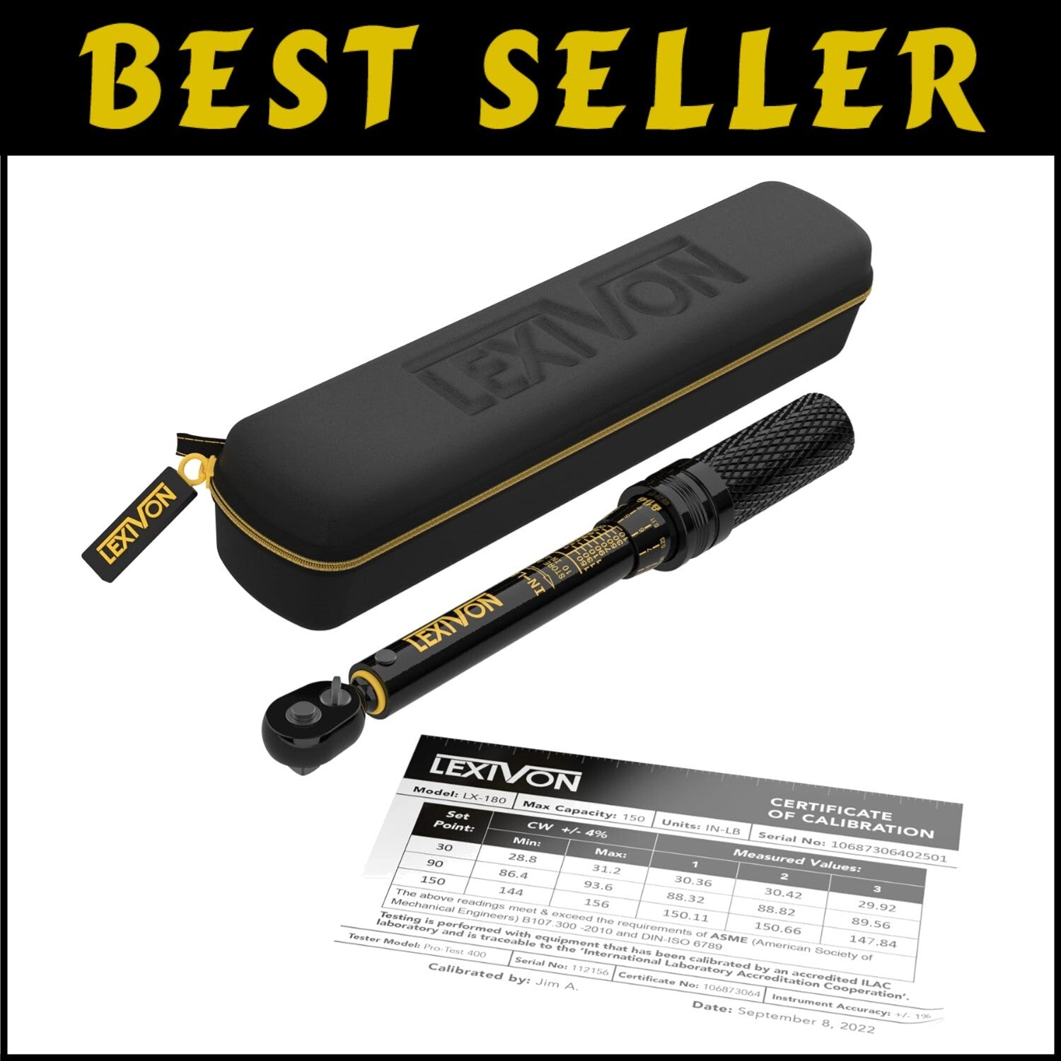 Precision 1/4-Inch Torque Wrench with 72-Tooth Gear & Zippered Case - 10-150 ...