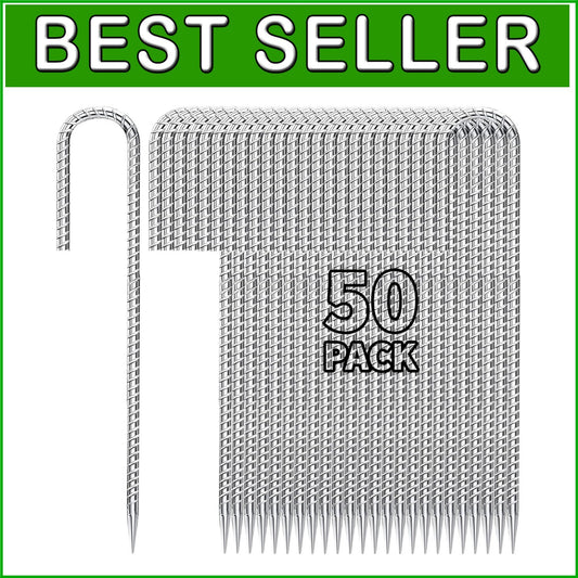 Durable 12-Inch galvanized Practical Stakes - 50 Pack for Landscape and Events