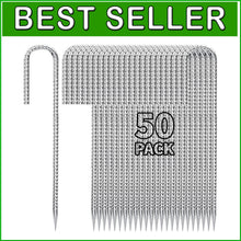 Load image into Gallery viewer, Durable 12-Inch galvanized Practical Stakes - 50 Pack for Landscape and Events