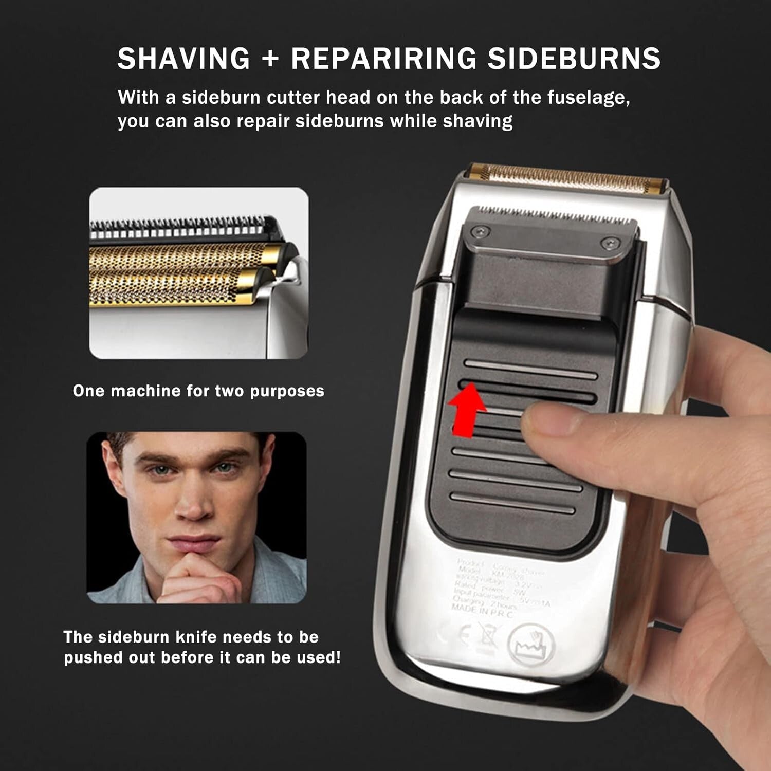 High-Quality Electric Razor for Men - USB Rechargeable, Easy to Clean & Travel