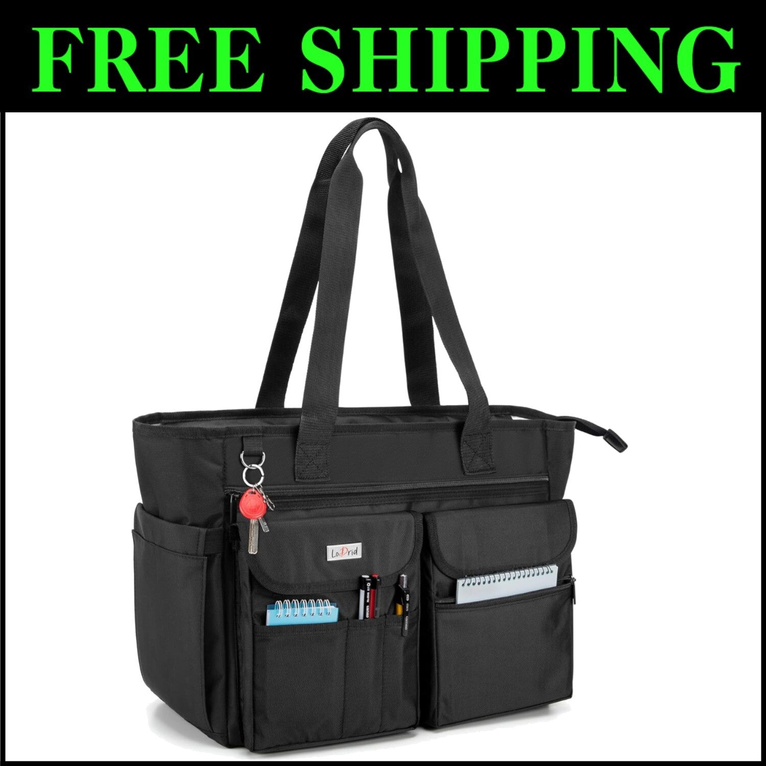 Versatile Teacher Tote with Protective Laptop Layer - Ideal for Work & Travel