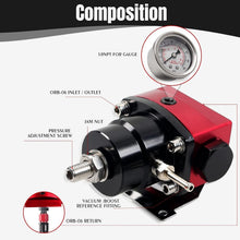Load image into Gallery viewer, Premium EFI Fuel Kit: 0-100psi Pressure Gauge, Adaptable Aluminum &amp; Fittings