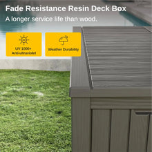 Load image into Gallery viewer, Outdoor Storage Box 150 Gallon Deck Box Large Resin Storage Bin