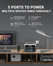 Load image into Gallery viewer, Portable Power Station 300W LiFePO4 Solar Generator, USB-C PD60W, 268.8Wh