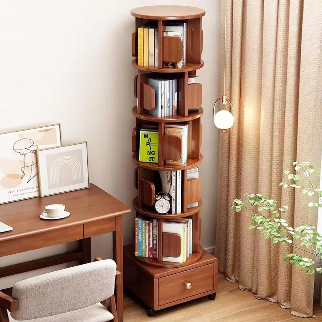6-Tier Rotating Bookshelf Tower: Spinning, 79