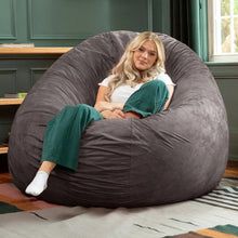 Load image into Gallery viewer, 6 Foot Large Bean Bag Chair for Adults | Charcoal