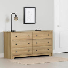 Load image into Gallery viewer, Natural Ash Bedroom Furniture 6-Drawer Double Dresser