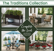 Load image into Gallery viewer, Outdoor Patio 50&quot; Slat Top Console Table: Rust-Resistant, Brushed Bronze Finish