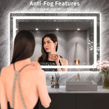 Load image into Gallery viewer, LED Bathroom Mirror 55x36 Anti-Fog Dimmable Backlight Front Light Illuminating