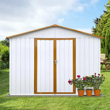 Load image into Gallery viewer, Utility Tool Shed Storage House - 6ft x 8ft Metal Garden Shed, Lockable Door