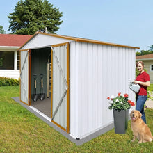 Load image into Gallery viewer, Utility Tool Shed Storage House - 6ft x 8ft Metal Garden Shed, Lockable Door