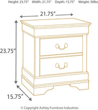 Load image into Gallery viewer, Traditional Dark Brown 2 Drawer Nightstand - Classic Bedroom Furniture