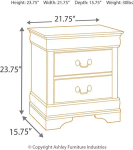 Traditional Dark Brown 2 Drawer Nightstand - Classic Bedroom Furniture