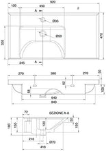 Load image into Gallery viewer, White Rectangular Ceramic Bathroom Sink 3008-One Hole ML Self Rimming/Wall Mounted