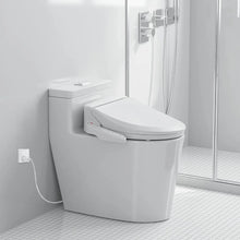 Load image into Gallery viewer, White Round AC Toilet Seat Smart Unlimited Warm Water Rear &amp; Front Wash LED Light