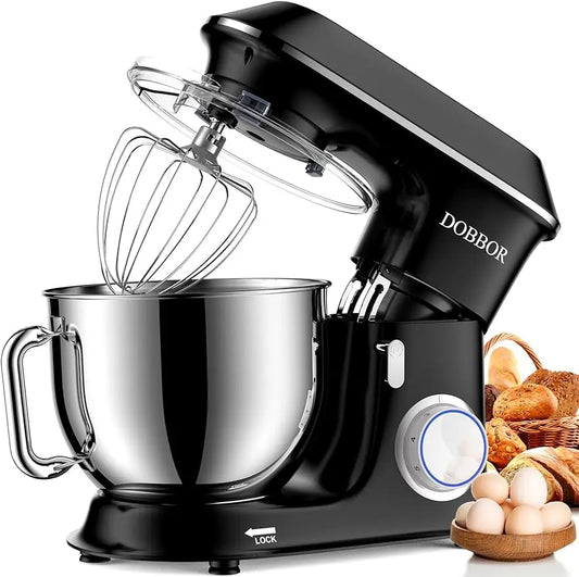 Electric Stand Mixer 9.5QT 660W 7 Speeds Tilt-Head Dough Mixers Bread Mixer with Dough Hook Whisk Beater