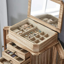 Load image into Gallery viewer, Jewelry Storage Cabinet with 7 Drawers, 2 Doors &amp; Makeup Mirror