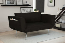 Load image into Gallery viewer, Loveseat Black Furniture Living Room Sofa Couch Elegant Comfortable Design