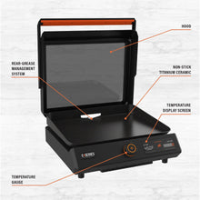 Load image into Gallery viewer, E-Series 17&quot; Electric Tabletop Griddle with Hood - Kitchen Cooking Appliance