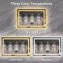 Load image into Gallery viewer, LED Bathroom Mirror 55x36 Anti-Fog Dimmable Backlight Front Light Illuminating