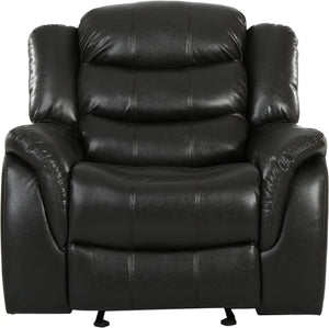 Home Great Deal Furniture Merit Black Leather Recliner/Glider Chair