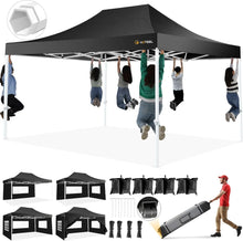 Load image into Gallery viewer, 10x15 Heavy Duty Pop Up Canopy Tent Waterproof Sidewalls UPF 50+ Commercial Grade