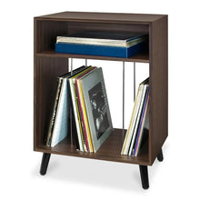 Load image into Gallery viewer, Entertainment Stand with Record Holder, Media Console Storage