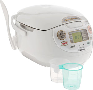 Premium White 10-Cup Rice Cooker & Warmer: Kitchen Essential Appliance