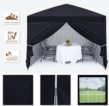 Load image into Gallery viewer, Canopy Tent 10x10 with Church Window Sidewalls (Black)