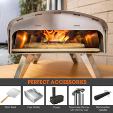 Load image into Gallery viewer, Outdoor Portable Stainless Steel Pizza Oven with Wood Shavings, Easy to Use