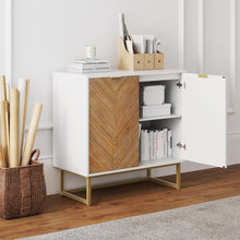 Load image into Gallery viewer, Modern Wood Storage Buffet Sideboard: Free Standing Cabinet for Hallway, Entryway