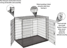 Load image into Gallery viewer, Midwest Homes for Pets SL54DD Double Door Dog Crate XXL for Largest Dog Breeds