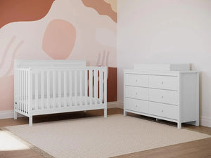 6 Drawer Double Dresser (White) - Gold Certified, Perfect for Nursery or Kids' Room