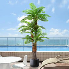 Load image into Gallery viewer, Large Fake Silk Palm Tree, 8.5ft Tall, UV Resistant, Outdoor