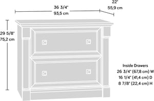 Glacier Oak Lateral File Cabinet | Dimensions: L 36.81" x W 22.01" x H 29.61"