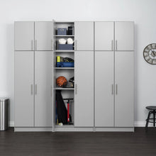 Load image into Gallery viewer, Light Gray 2 Door Standing Storage Cabinet Home Office Utility Closet