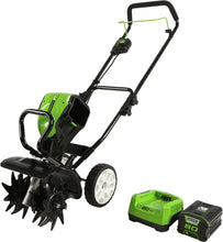 Load image into Gallery viewer, 80V 10&quot; Lawn Mower with 2Ah Battery &amp; Charger, TL80L210 Model, Black and Green