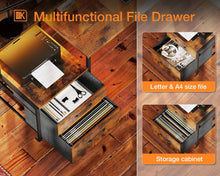 Load image into Gallery viewer, L Shaped Desk with File Drawer | 75&quot; Reversible Computer Desk