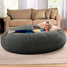 Load image into Gallery viewer, 6 Foot Large Bean Bag Chair for Adults | Charcoal