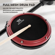 Load image into Gallery viewer, Electronic Drum Set for Beginners, 8&quot; Mesh Pads, 10&quot; Cymbals, Kick Pedal, Stool, Sticks