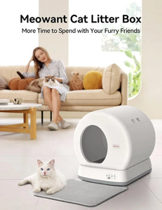 Automatic Self-Cleaning Cat Litter Box, Integrated Safety Protection, Extra Large Size, Odor Control"