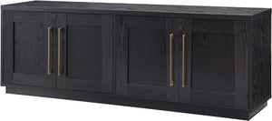 Black Grain Rectangular TV Stand, Living Room Furniture for TVs up to 80