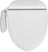 Load image into Gallery viewer, White Round AC Toilet Seat Smart Unlimited Warm Water Rear &amp; Front Wash LED Light