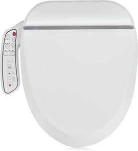 White Round AC Toilet Seat Smart Unlimited Warm Water Rear & Front Wash LED Light