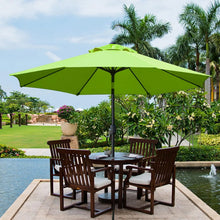 Load image into Gallery viewer, Grass Green 9-Foot Patio Umbrella, Sturdy 8-Rib Design for Outdoor Tables