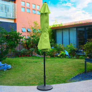 Grass Green 9-Foot Patio Umbrella, Sturdy 8-Rib Design for Outdoor Tables