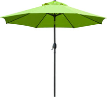 Load image into Gallery viewer, Grass Green 9-Foot Patio Umbrella, Sturdy 8-Rib Design for Outdoor Tables