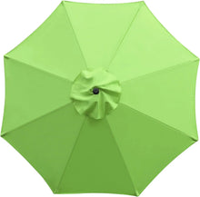 Load image into Gallery viewer, Grass Green 9-Foot Patio Umbrella, Sturdy 8-Rib Design for Outdoor Tables