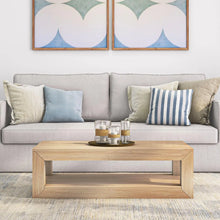 Load image into Gallery viewer, Modern Plank+Beam 48-Inch Coffee Table: Solid Wood, Shelf Storage, Center Table