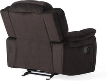 Load image into Gallery viewer, Chocolate Brown Recline Single Sofa Chair Upholstered Comfortable Lounge Seat